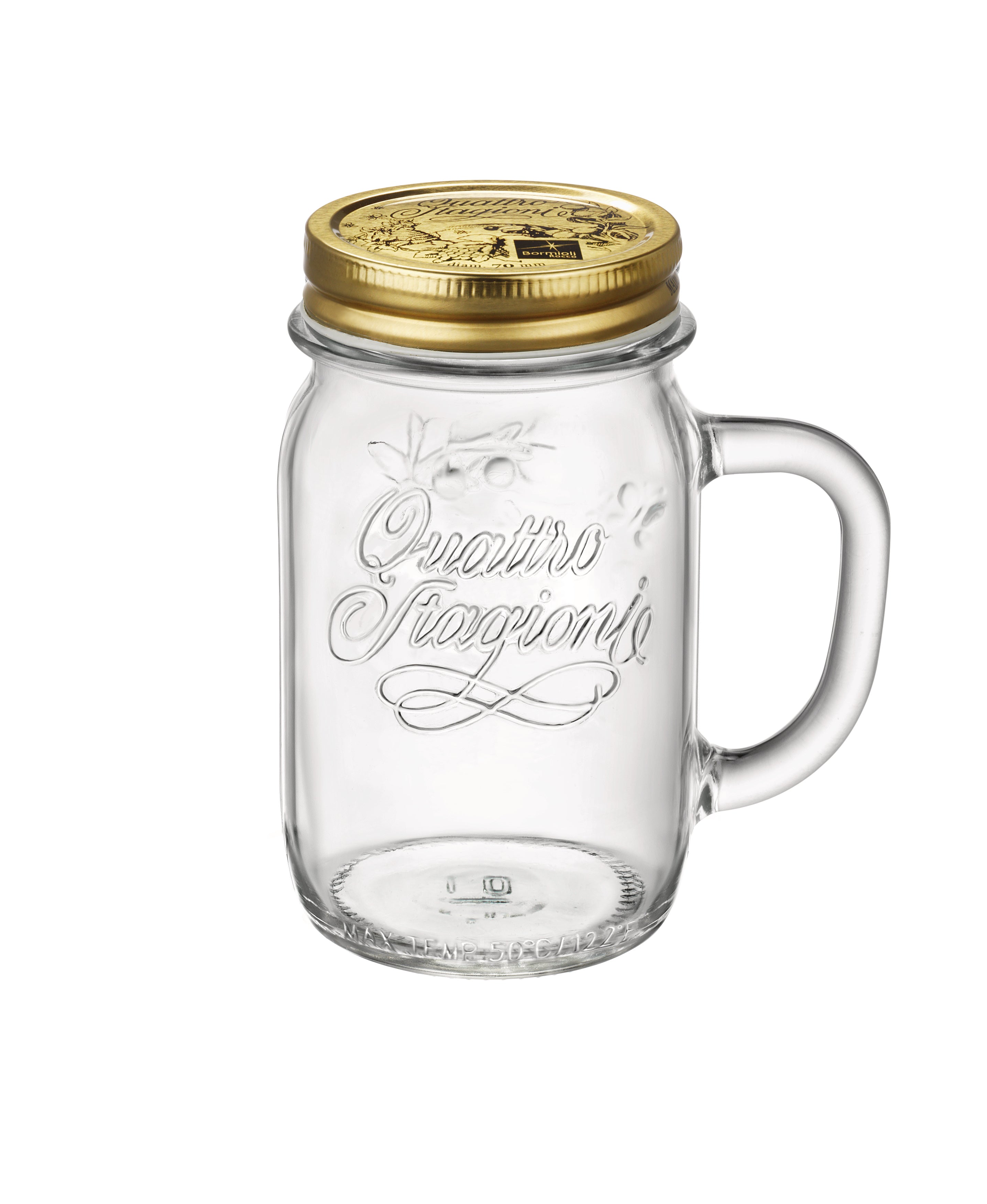 Bormioli rocco quattro stagioni jar with handle 41cl
